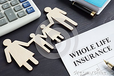 Whole life insurance application form Stock Photo