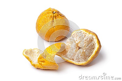 Whole and partial peeled ugli fruit Stock Photo