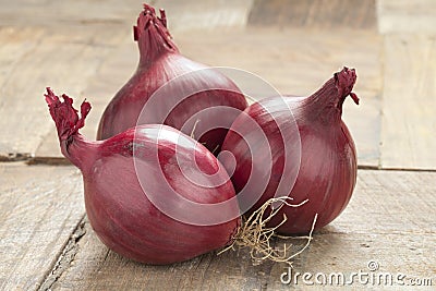 Whole red onions Stock Photo