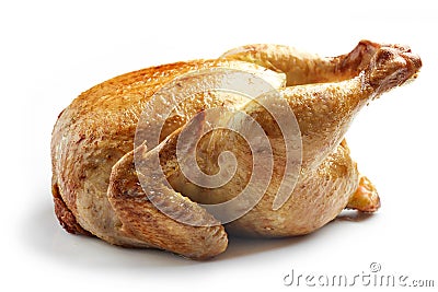 Whole roasted chicken Stock Photo