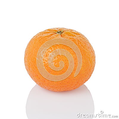 Whole single tangerine Stock Photo