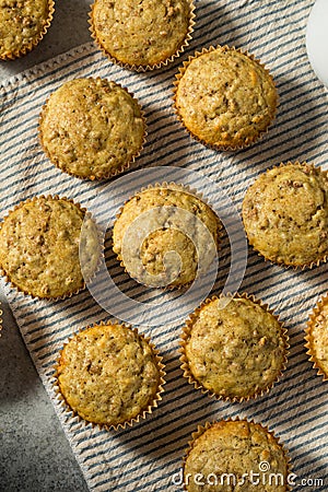 Whole Wheat Breakfast Bran Muffins Stock Photo