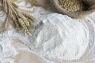 Whole Wheat Flour Stock Photo