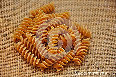 Whole wheat pasta Stock Photo