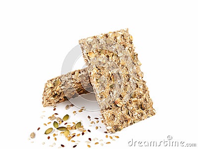 Wholegrain rye crispbread Stock Photo