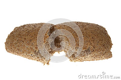 Wholemeal bread roll Stock Photo