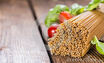 Wholemeal Spaghetti Stock Photo