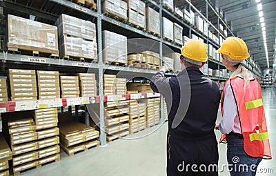 Wholesale, logistic, people and export concept Stock Photo