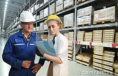 Wholesale, logistic, people and export concept Stock Photo