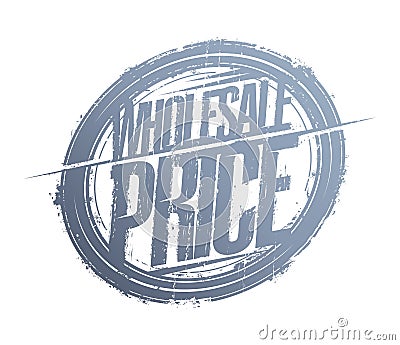 Wholesale price rubber stamp imprint Vector Illustration