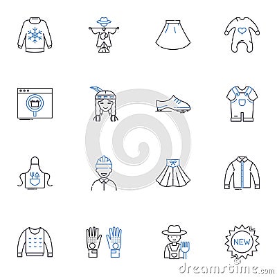 Wholesale stores line icons collection. Bulk, Discounts, Inventory, BB, Resale, Warehouse, Distributor vector and linear Vector Illustration