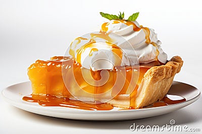 Wholesome autumn dessert: sweet pumpkin tart Stock Photo