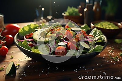 Wholesome and Nourishing Salad Bowl Recipes Stock Photo