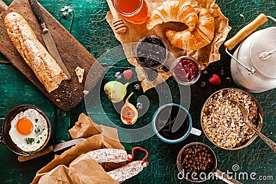 Wholesome rustic breakfast Stock Photo