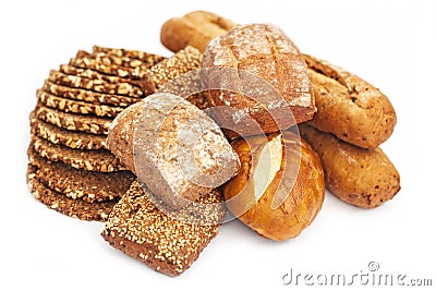 Wholewheat bread and biscuit Stock Photo