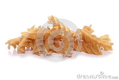 Wholewheat fusilli pasta Stock Photo