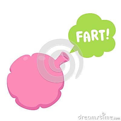 Whoopee cushion fart Vector Illustration