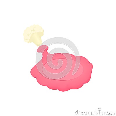 Whoopee cushion icon, cartoon style Vector Illustration