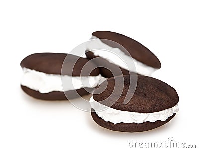 Whoopie pie chocolate sandwich Stock Photo