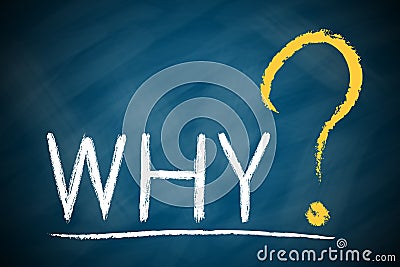 WHY with a big question mark Stock Photo