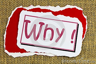 Why question ask problem solution success support answer Stock Photo