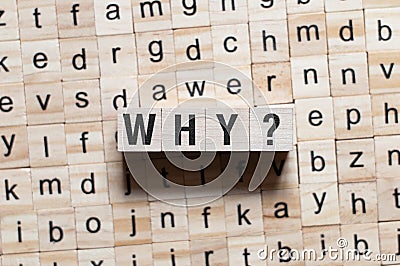 Why word concept Stock Photo