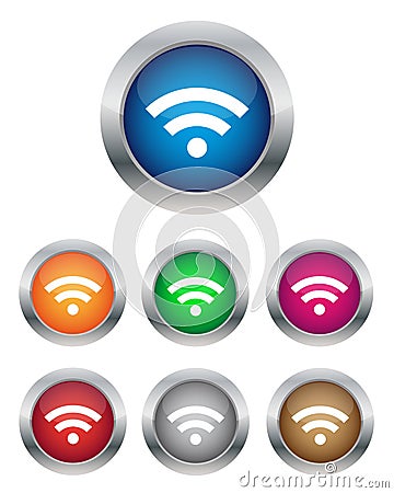 Wi-Fi buttons Vector Illustration