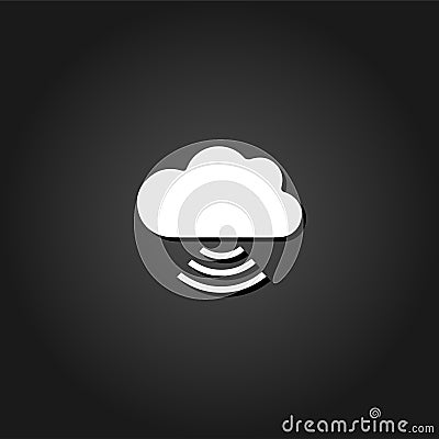 Wi-Fi cloud icon flat Vector Illustration