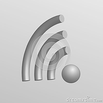 Wi - Fi 3D Stock Photo