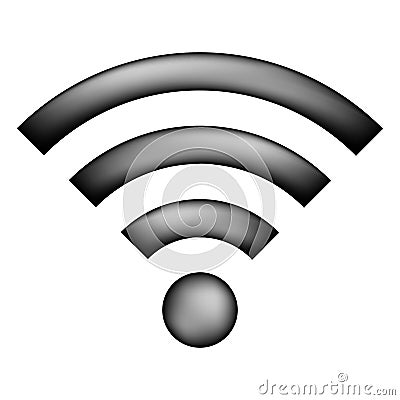 Wi-Fi icon sign. Stock Photo