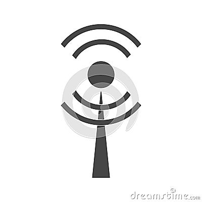 Wi-Fi Icon on white background Vector Illustration