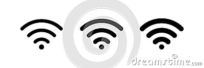 WI FI isolated vector icons. Icon for concept design. Wave icon. Wi-fi vector icon sign. Network signal. Wifi icon wireless Cartoon Illustration