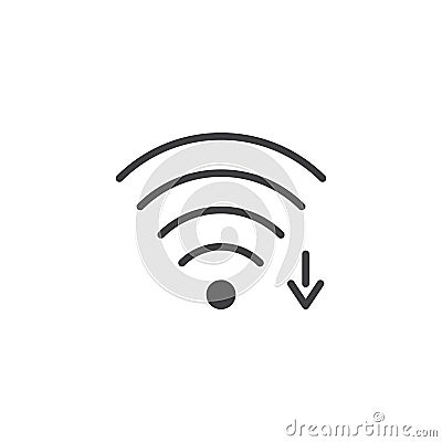 Wi-fi signal arrow vector icon Vector Illustration
