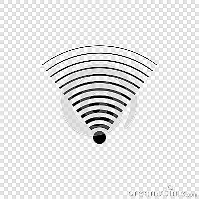 wi-fi wave icon Cartoon Illustration