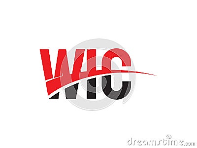WIC Letter Initial Logo Design Vector Illustration Vector Illustration