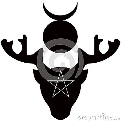 The Wiccan Horned God Stock Photo