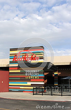 Wichita Falls, Texas - February 8, 2019: Red Robin Restaurant located in the Sikes Senter Mall Editorial Stock Photo