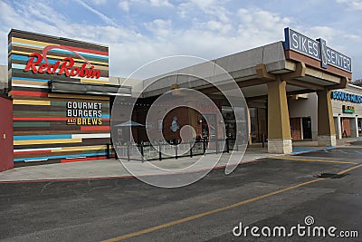 Wichita Falls, Texas - February 8, 2019: Red Robin Restaurant located in the Sikes Senter Mall Editorial Stock Photo