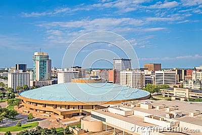 Wichita, Kansas, USA downtown skyline Editorial Stock Photo