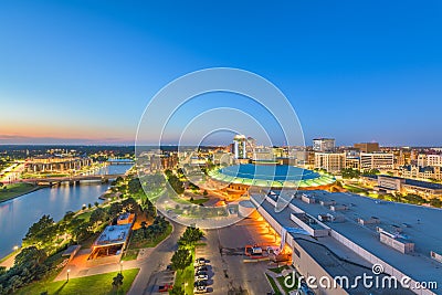 Wichita, Kansas, USA Downtown Skyline Stock Photo