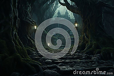 Wicked Witchs Lair A wicked witchs lair hidden Stock Photo