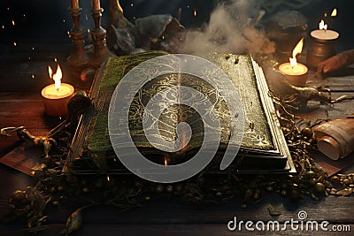 Wicked Witchs Spellbook A wicked witchs Stock Photo