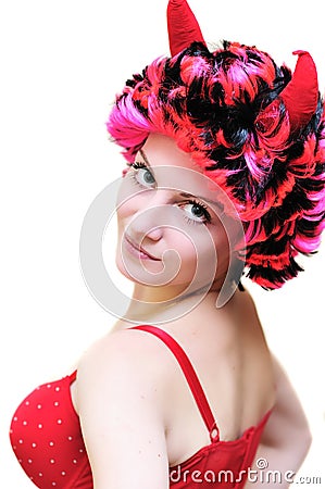 Wicked woman Stock Photo