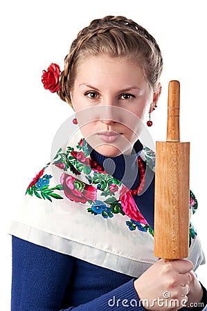 Wicked woman in the ukrainian style Stock Photo