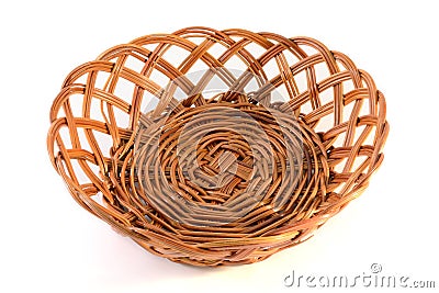 Wicker basket Stock Photo