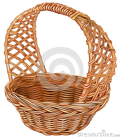 Wicker basket Vector Illustration