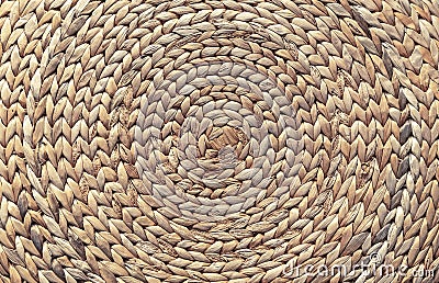 Wicker basket of reed rod. Background from wicker basket Stock Photo