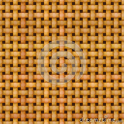 Wicker basket weaving pattern seamless texture Vector Illustration