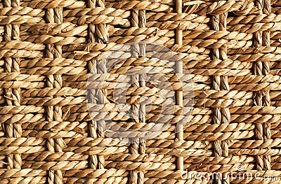 Wicker braided straw texture as background Stock Photo