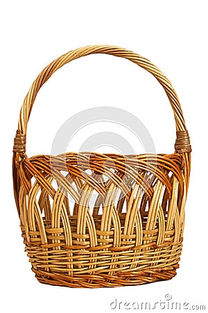 Wicker Easter Basket Stock Photo